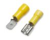 250 FEMALE PUSH ON PARTIALLY INS VINYL YELLOW 12-10-100