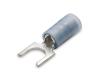 Narrow Block Spade Terminals, Nylon Insulated with Extra Crimp Sleeve